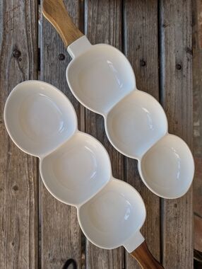 Set Of Mason Two Pea Pod Serving Trays